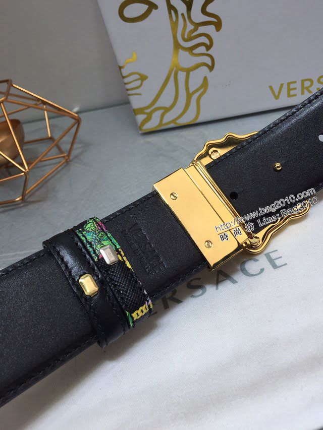 VERSVE高端男士皮帶 範思哲Tabloid印花雙面用皮帶 範思哲3D美杜莎腰帶扣腰帶  jjp1457